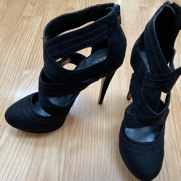 Aldo Black High Heels Size 8.5 - Picture 2 of 6